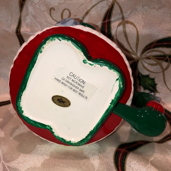 Vintage Russ Berrie Santa Golf Christmas Coffee Cup Mug - Picture 4 of 5